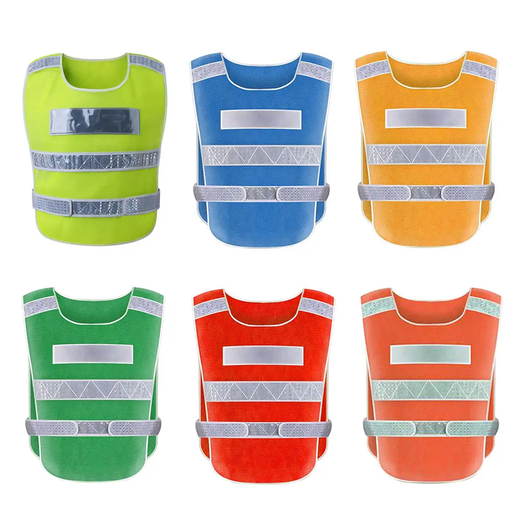 Adjustable Neon Colored Safety Vest Reflective Outdoor Night Driving