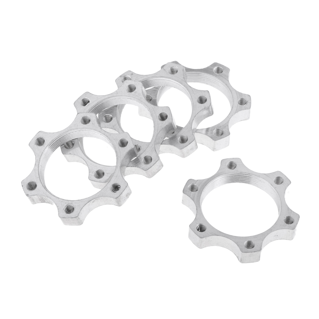 5 Pieces Bike Freewheel Threaded Hub Disc Disc Brake Rotor 6
