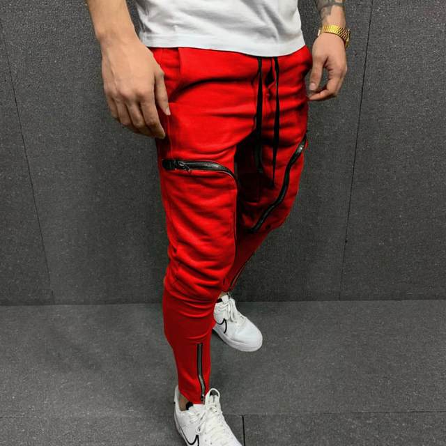 High Quality Men's Trousers Cargo Pants Zipper Pockets