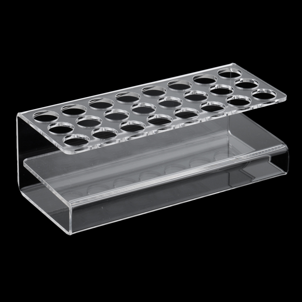 24 Slots Acrylic Lipstick Display Stand Cosmetic Organizer Makeup Pens Rack