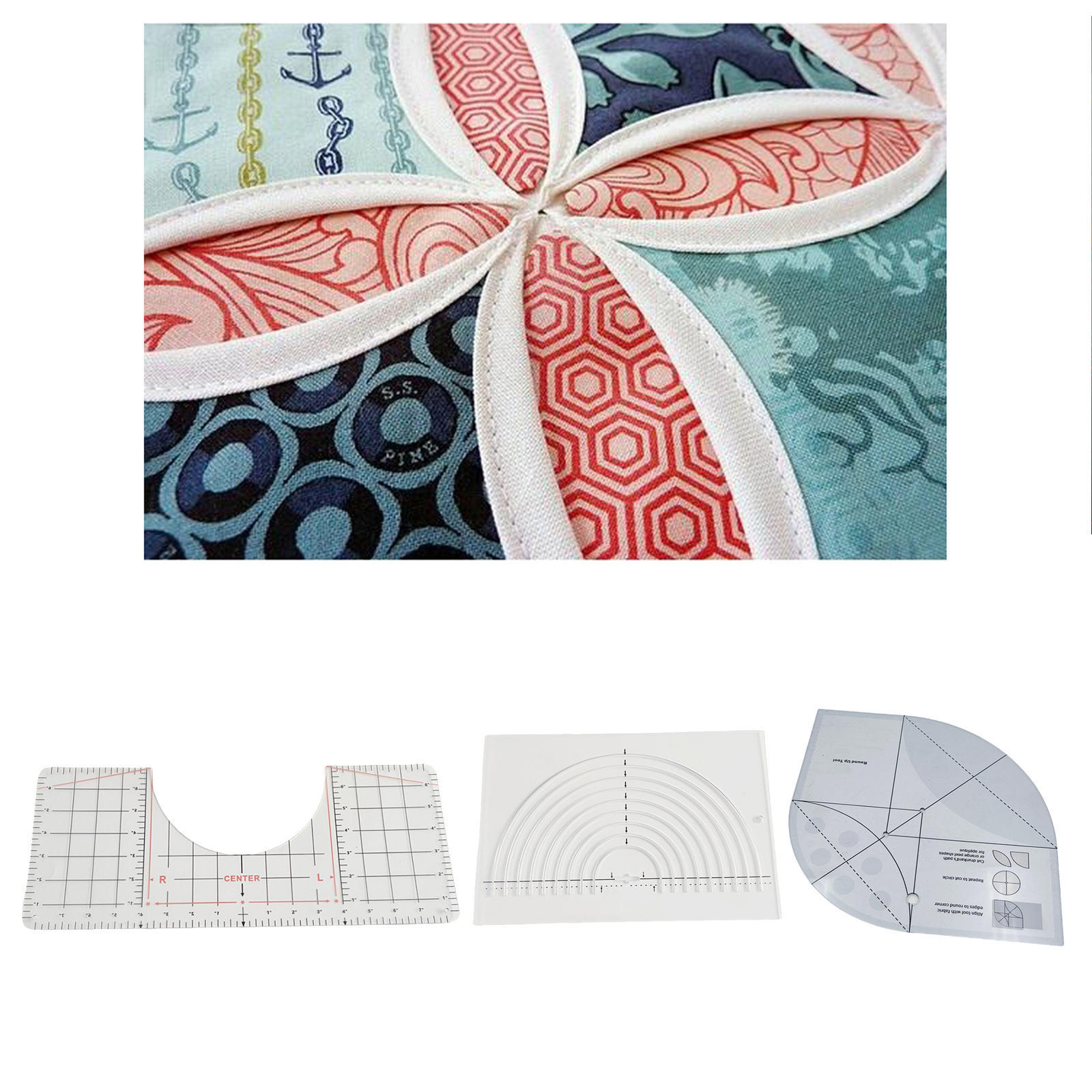 Quilting Templates Rulers, Acrylic T-shirt Ruler Guide Alignment Tool for Vinyl Placement Sublimation for Clothes Fabric Sewing