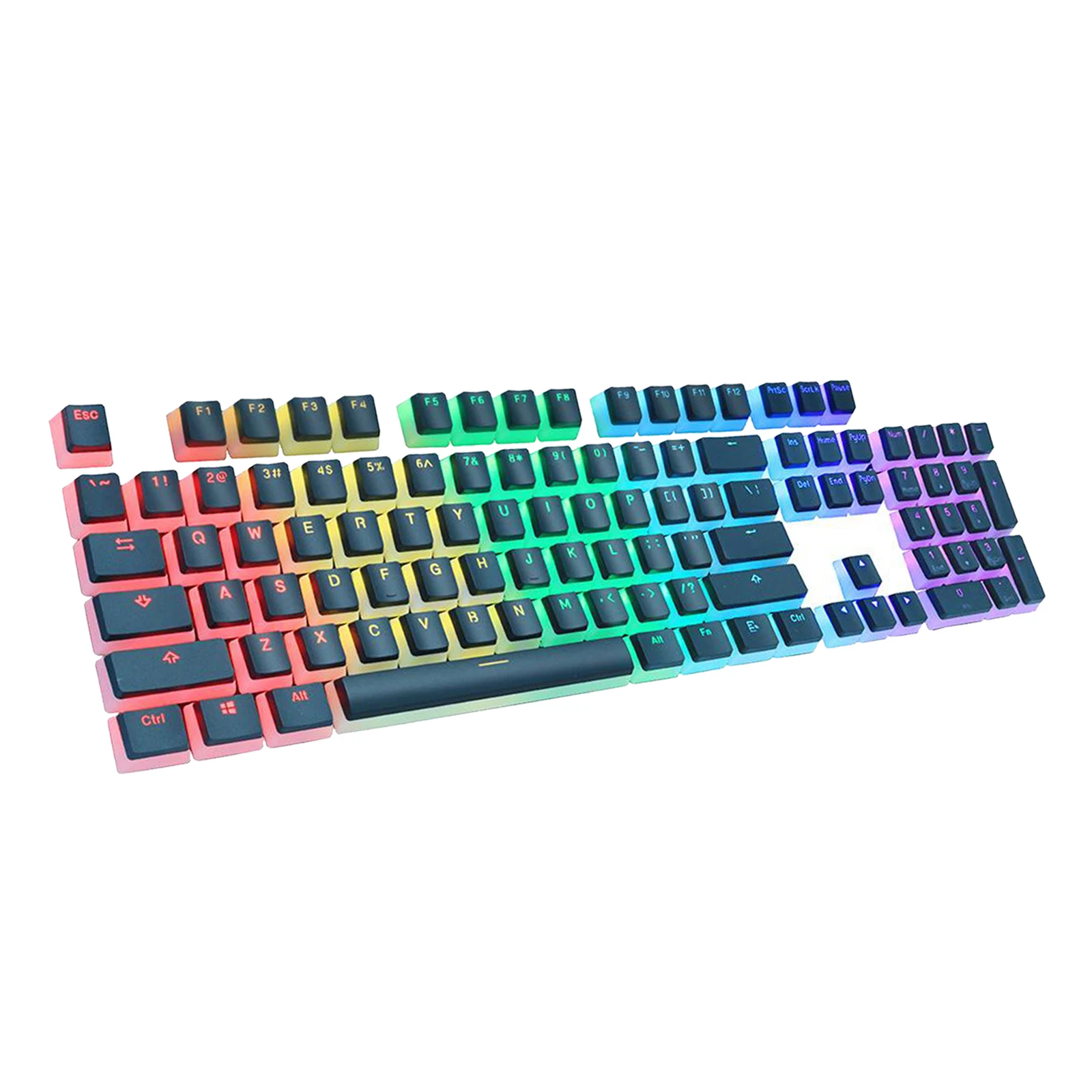 PBT Double Shot Pudding Keycaps 108 Keys Mechanical Keycaps Backlit Key Caps