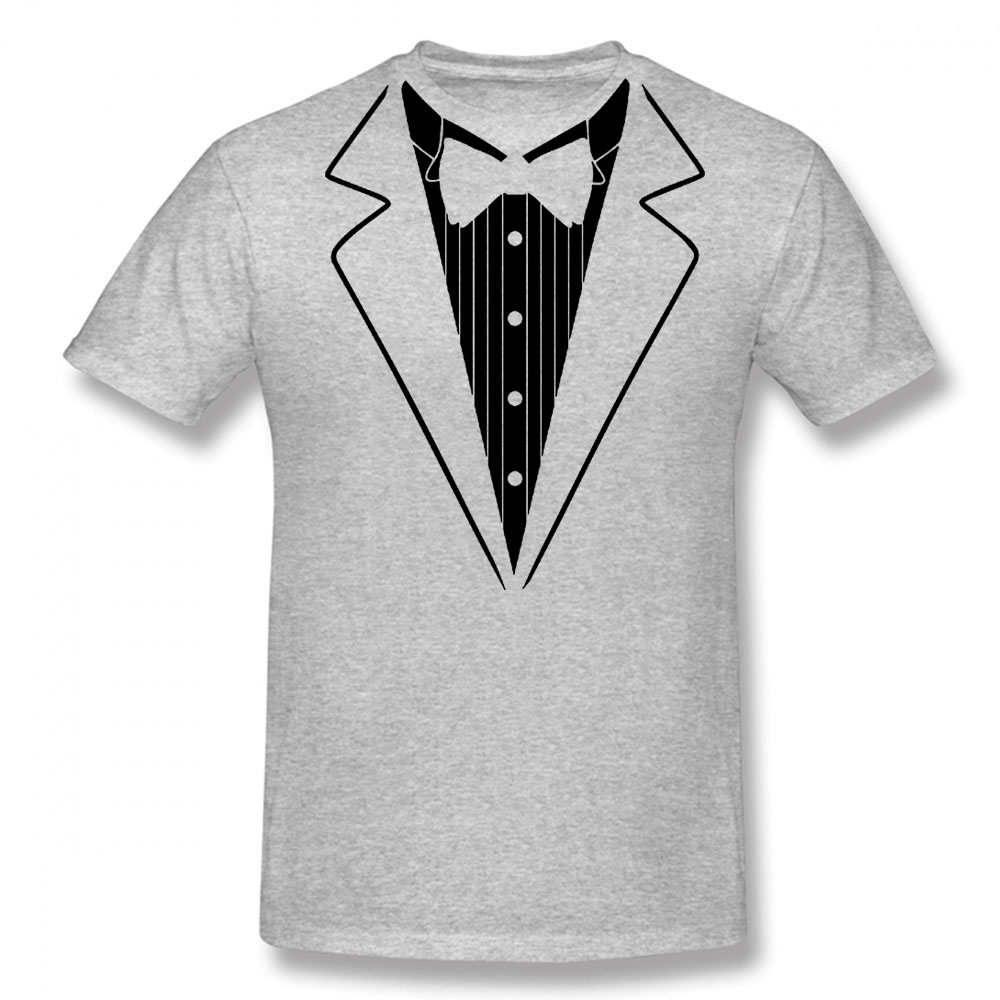 Neuheit Smoking mit Fliege Lustige Unisex Grafik Mode Neue Baumwolle Kurzarm T Shirts Oansatz Harajuku T-shirt – Detail 8