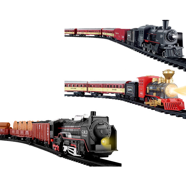 Trilhos de brinquedo de trem elétrico clássicos trem modelo ferroviário  definir veículo profissional circuito de veículo modelo interativo  brinquedo