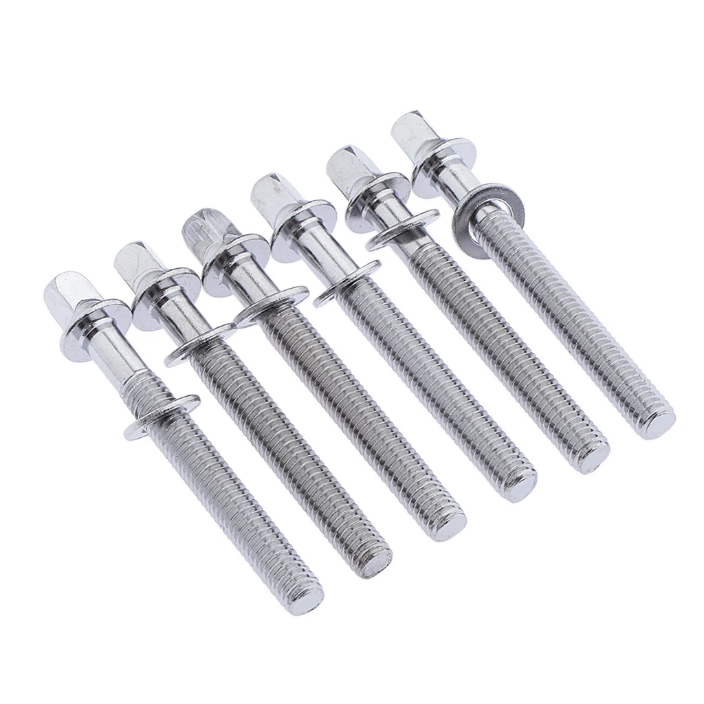 6 Pieces Drum Bolts, Clamping Bolts, Braces, Drum Spare Parts for Drum Repair