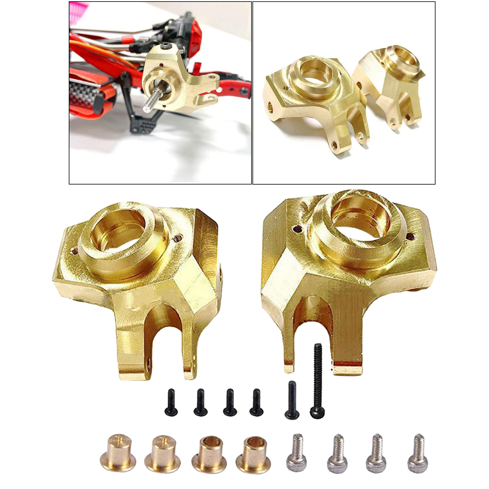 RC Car Metal Rocket Front Hub Carrier Rocket RC Parts for SCX10 II 90046 RC Crawler Car Accessories Set