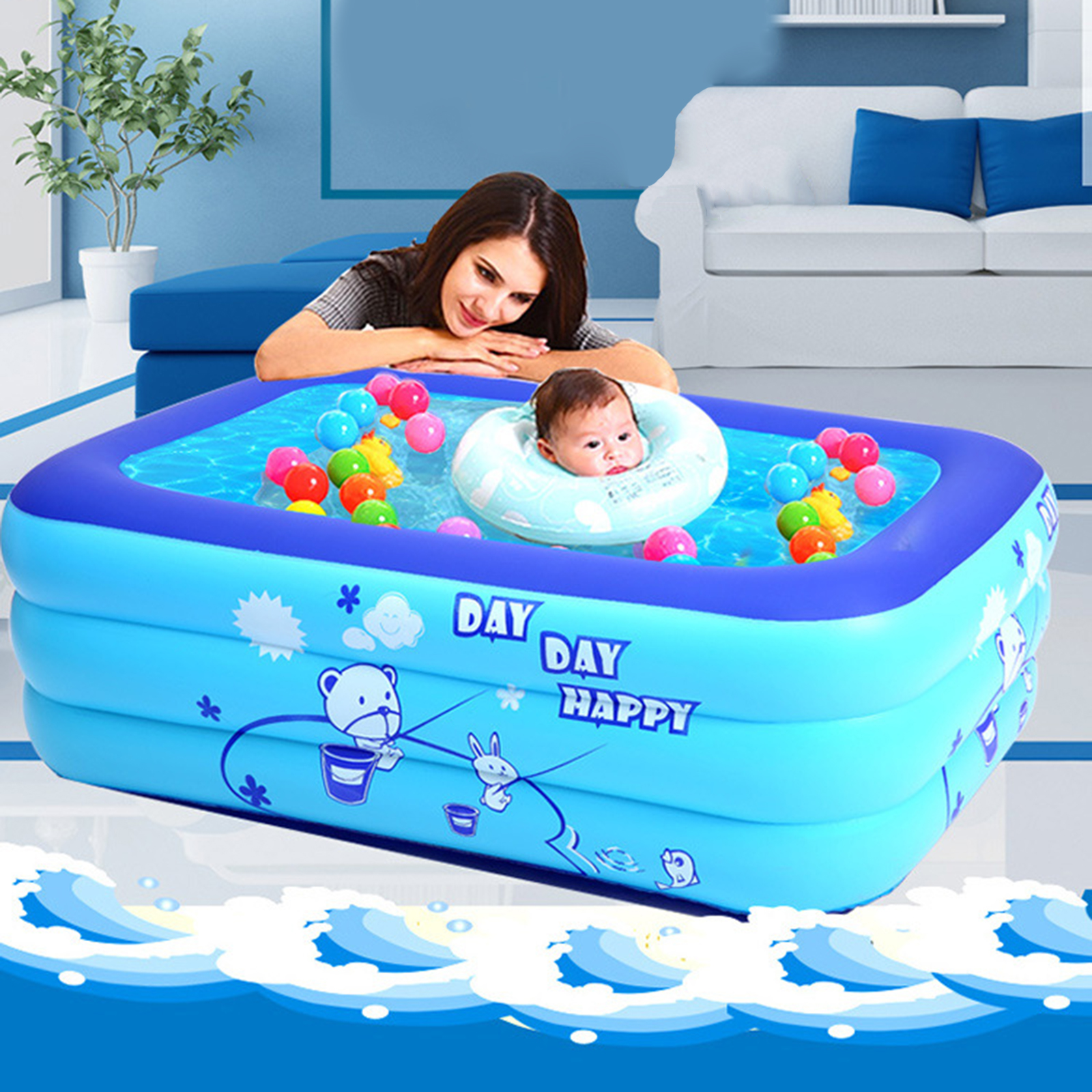 inflatable pool tub