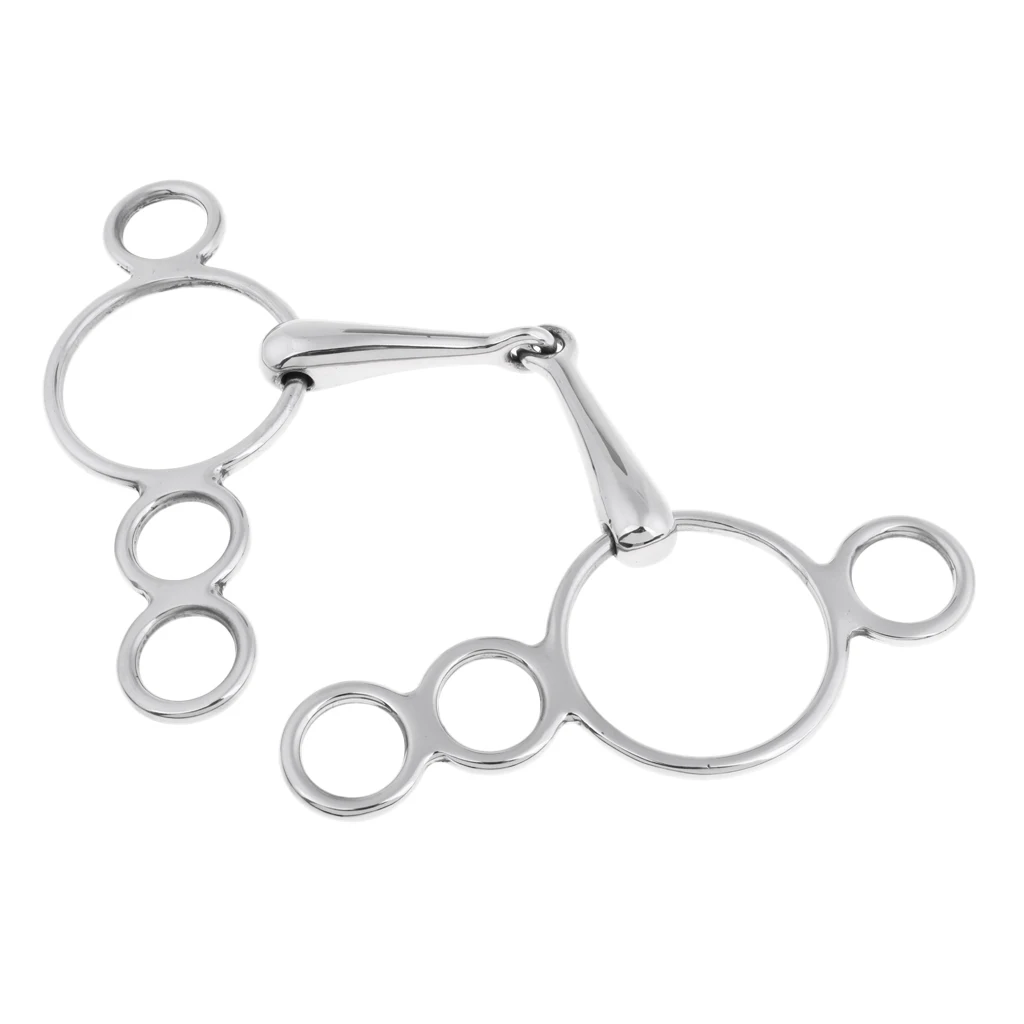 MagiDeal Stainless Steel Gag Bit Horse Tack English Riding Equestrian Accessories