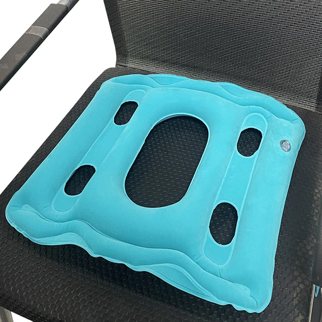 Pressure Relief Inflatable Seat Cushion Breathable Sitting Air Travel  Coccyx Office Chair Portable Tailbone Pain Health