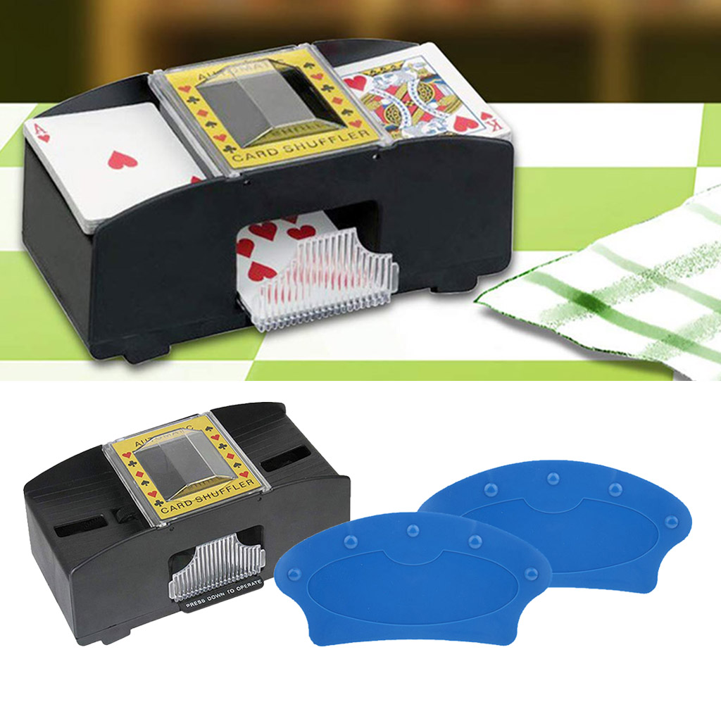 2 Deck Automatic Card Shuffler Tournament Party Poker Shuffling for Elderly
