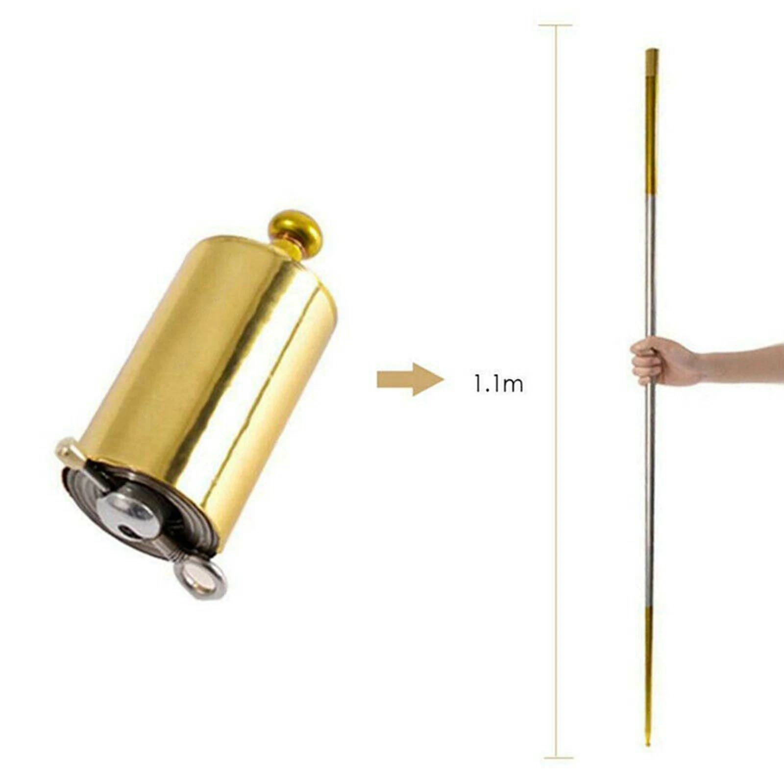 Portable Pocket Staff Steel Outdoor Sport Magical Wand Tricks Stage Trick Gimmick Magician Wand 110cm