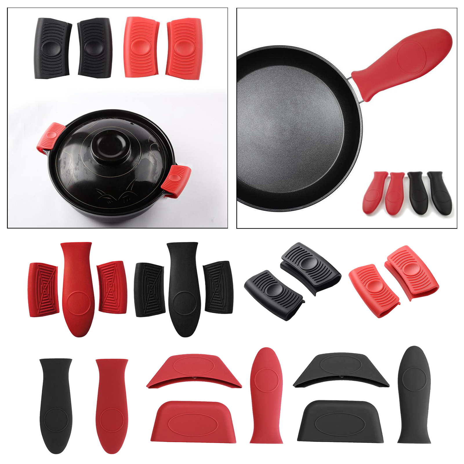 Hot Handle Holder Silicone Assist Handle Holder for Cast Iron Pot Woks,