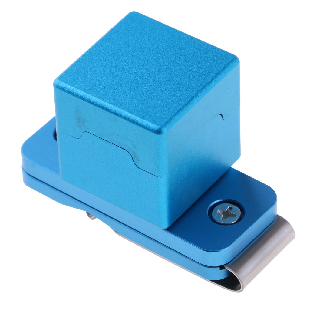 Pocket Pool Chalk Holder Billiard Chalk Box Durable Chalker Accessory Cue Tip 30x30x30mm with Chalk Clips