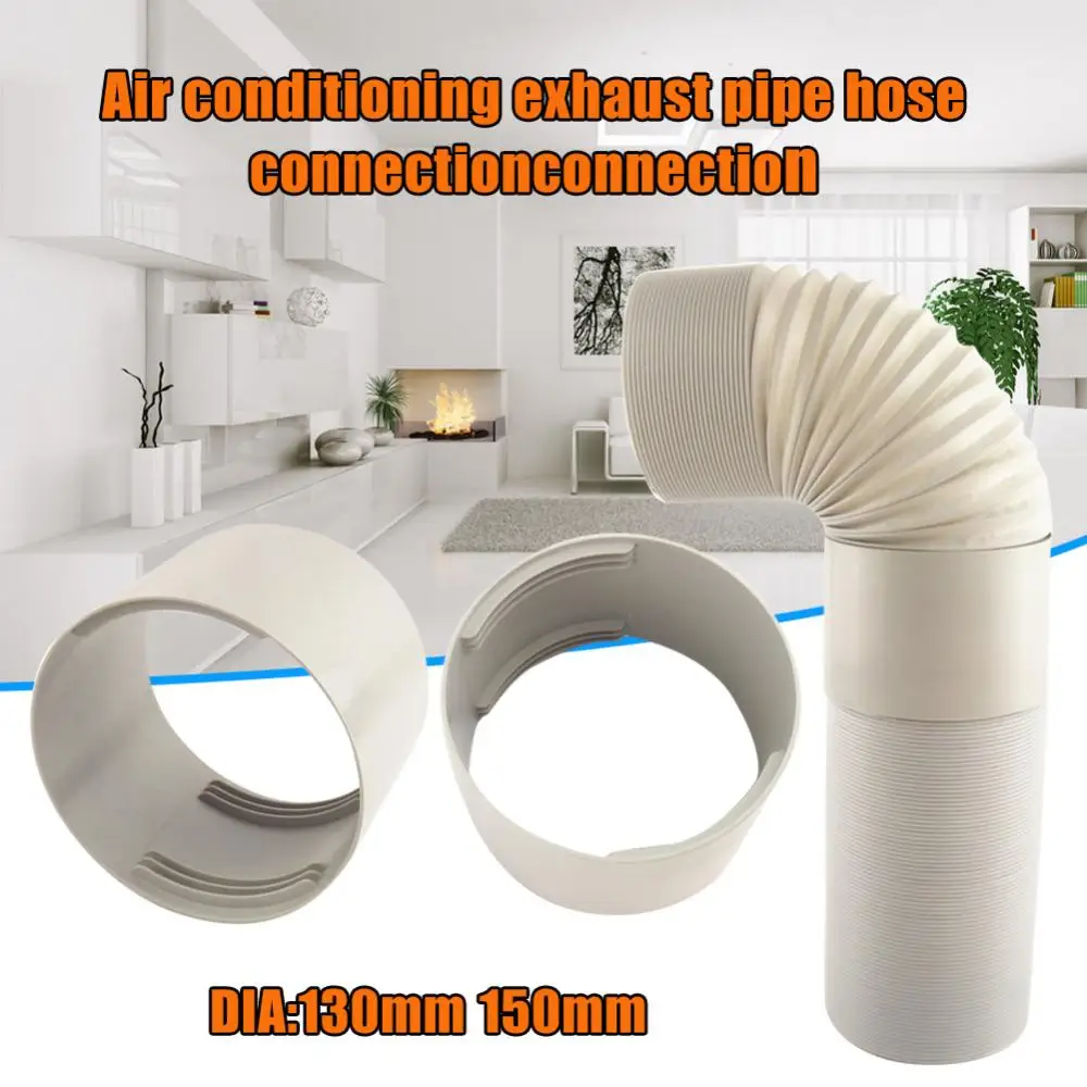 Durable AC Hose Threaded Ventilation Pipe Connector 5 inch 150mm AC Hose Coupler Coupling Extension Converter 130mm Ravcerol Portable Air Conditioner Hose Exhaust Coupler / 6 inch 