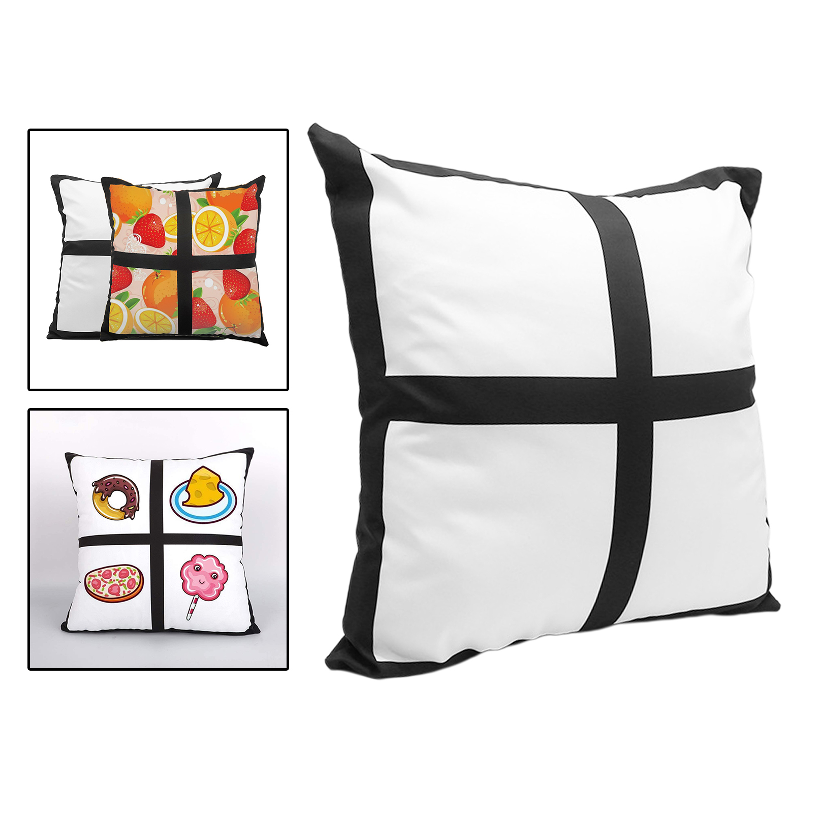 40x40cm Sublimation Blanks Polyester Panel Pillow Case for Heat Press Printing Cushion Case DIY Lover Photo Pillow Cover