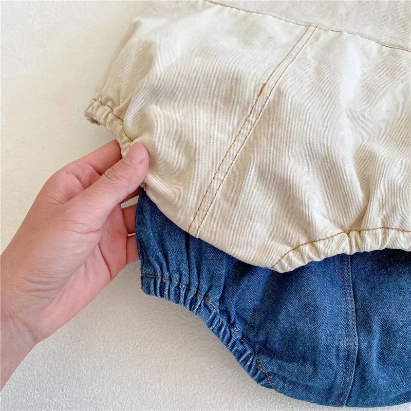 Infant Clothing Baby Denim Romper Summer Newborn Girls Boys Unisex Sleeveless Pocket Romper Toddler Jumpsuits Overalls Outfits cute baby bodysuits