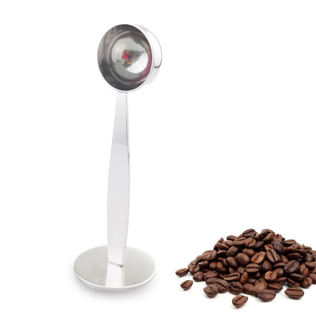 Dual-Purpose Coffee Spoon Kitchen Accessories Coffee Tamping Tool Press Powder Spoon Espresso Spoon Measuring Spoon for Barista
