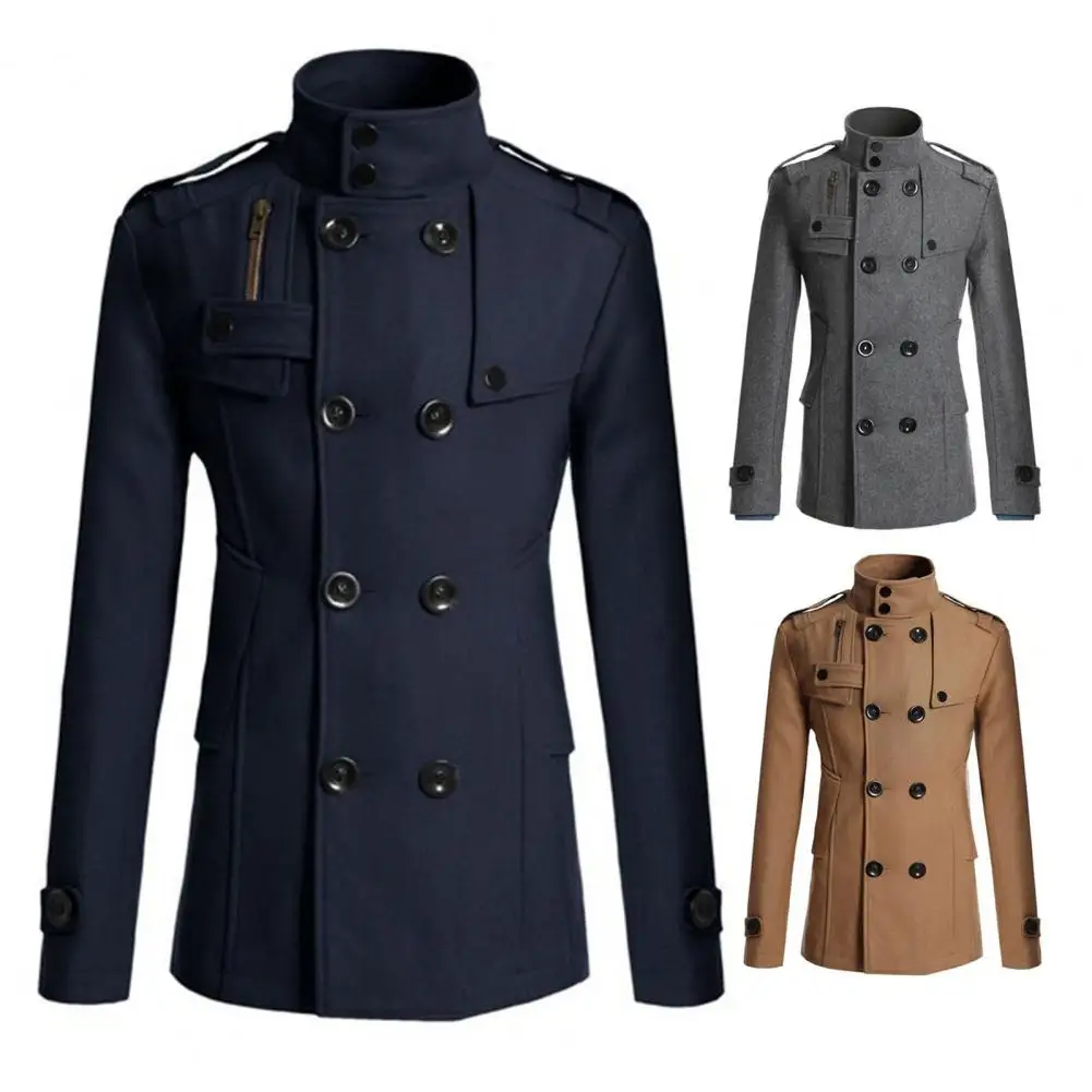 cor sólida, formal, negócios, jaqueta de inverno,