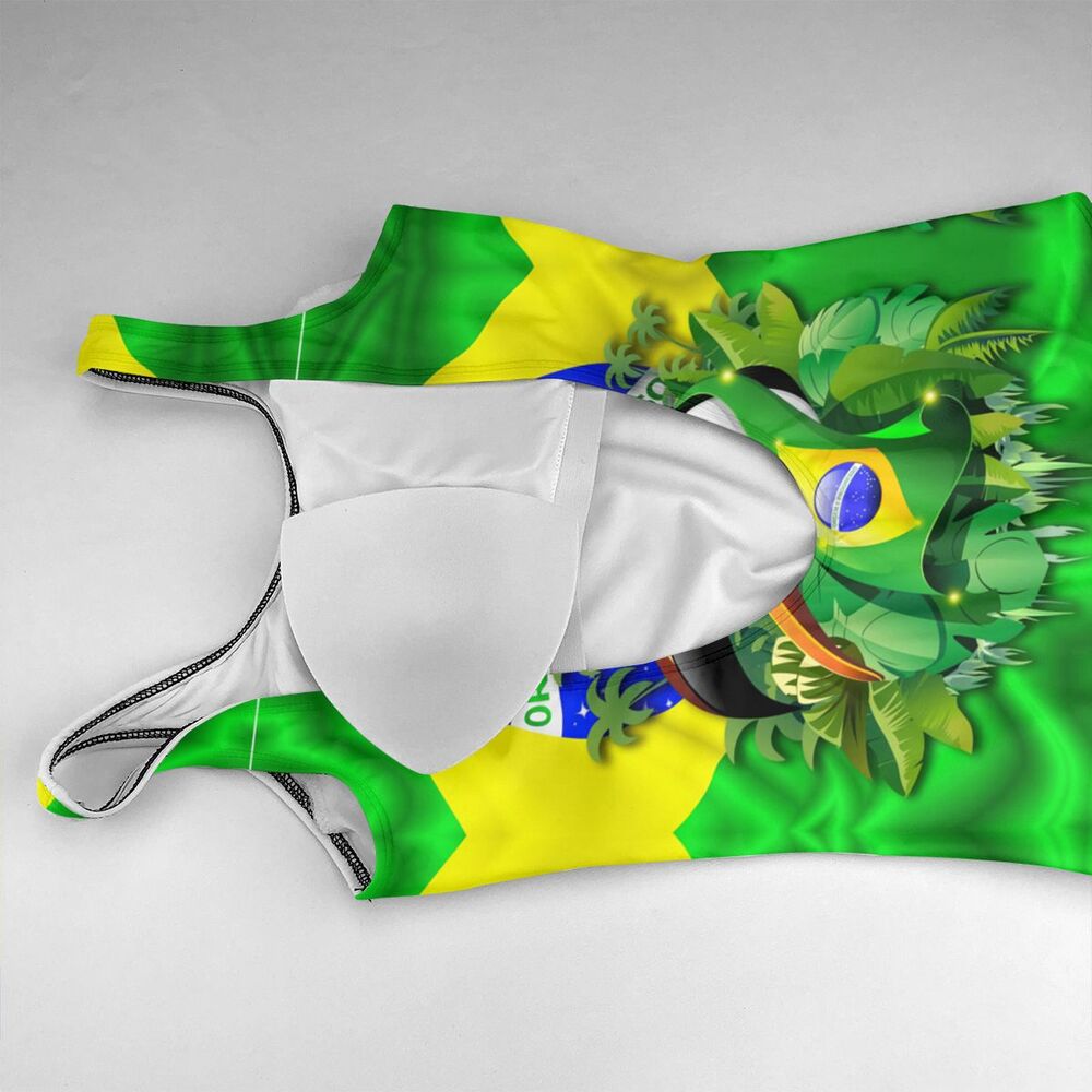 toque toucan na bandeira do brasil sexy biquinis mulher maiô cintura baixa elástica praia wear