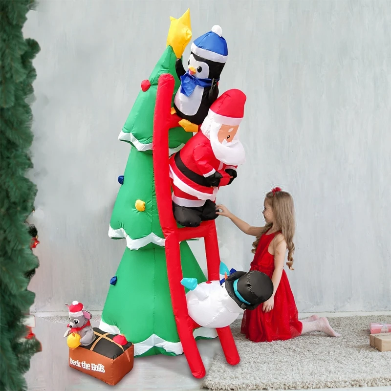 Xmas Ring Earring Box Christmas Tree Snowman Santa Penguin Bells 
