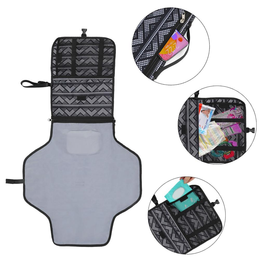 Waterproof Baby Diaper Change Mat Travel Home Change Pad 3-in-1