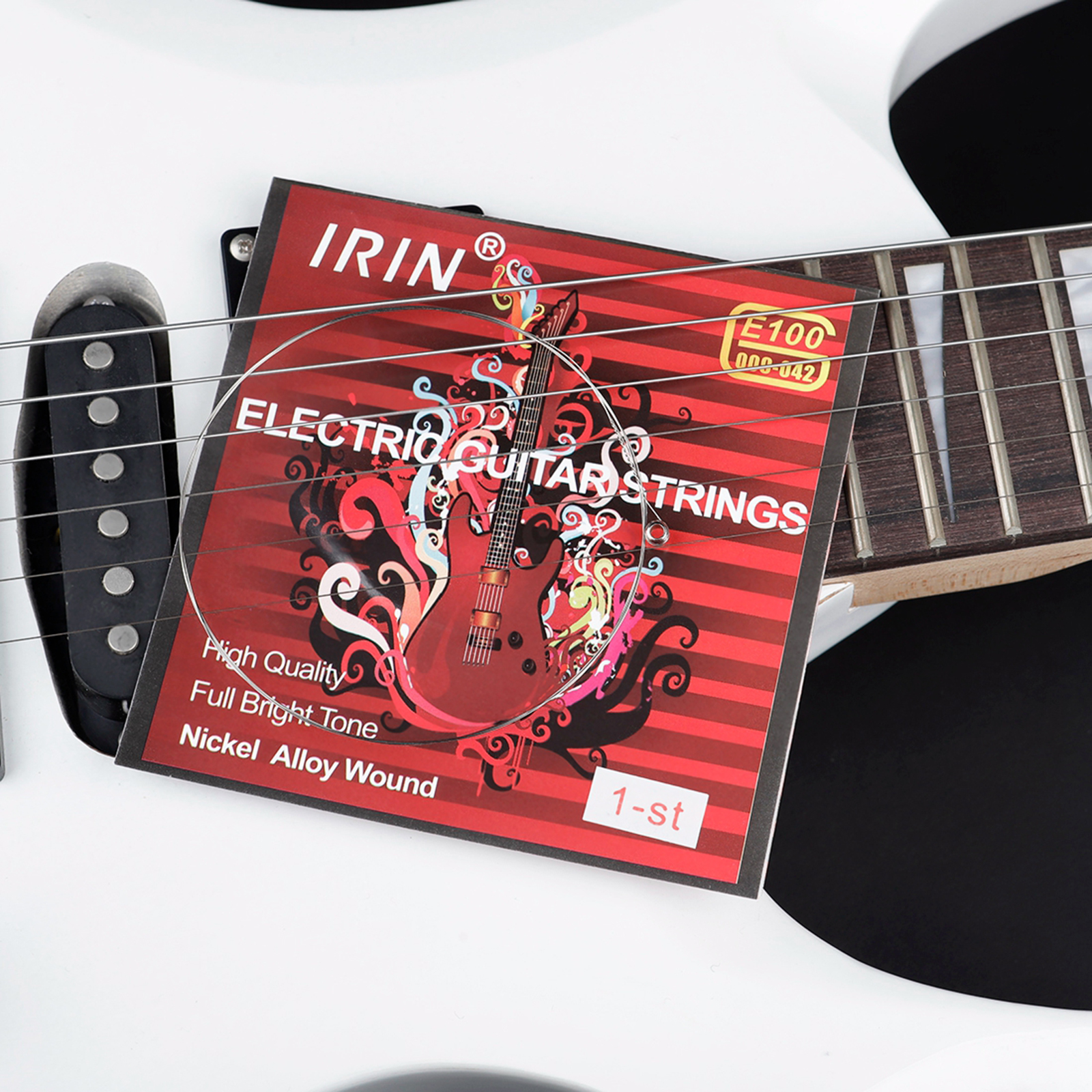100 Pieces Electric Guitar Professional Nickel Alloy Wound Nickel-plated String E-1 DIY Luthier Repair Replacement Parts