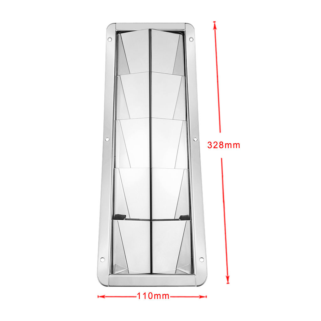 5 Slots Stainless Steel Marine Air Louver Vent Grille Ventilator Cover