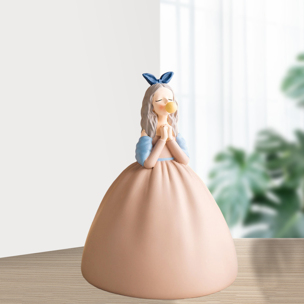 Money Box Money Saving Bubble Girl Piggy Bank Sculpture Statue Home Ornament