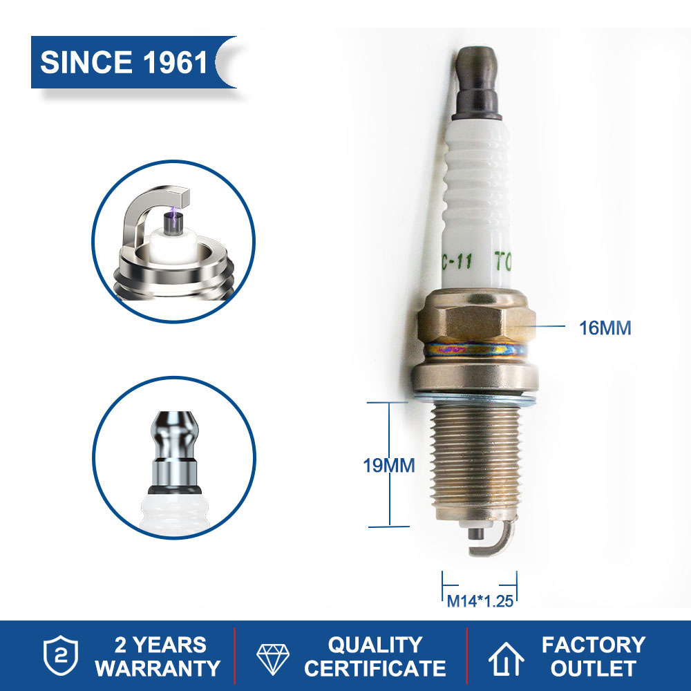 Автомобильная свеча зажигания TORCH K5RTC-11 Замена для свечи  2382/BKR5ES-11 Denso K16PR-U11 NISSAN 22401-85E15 22401-85E75