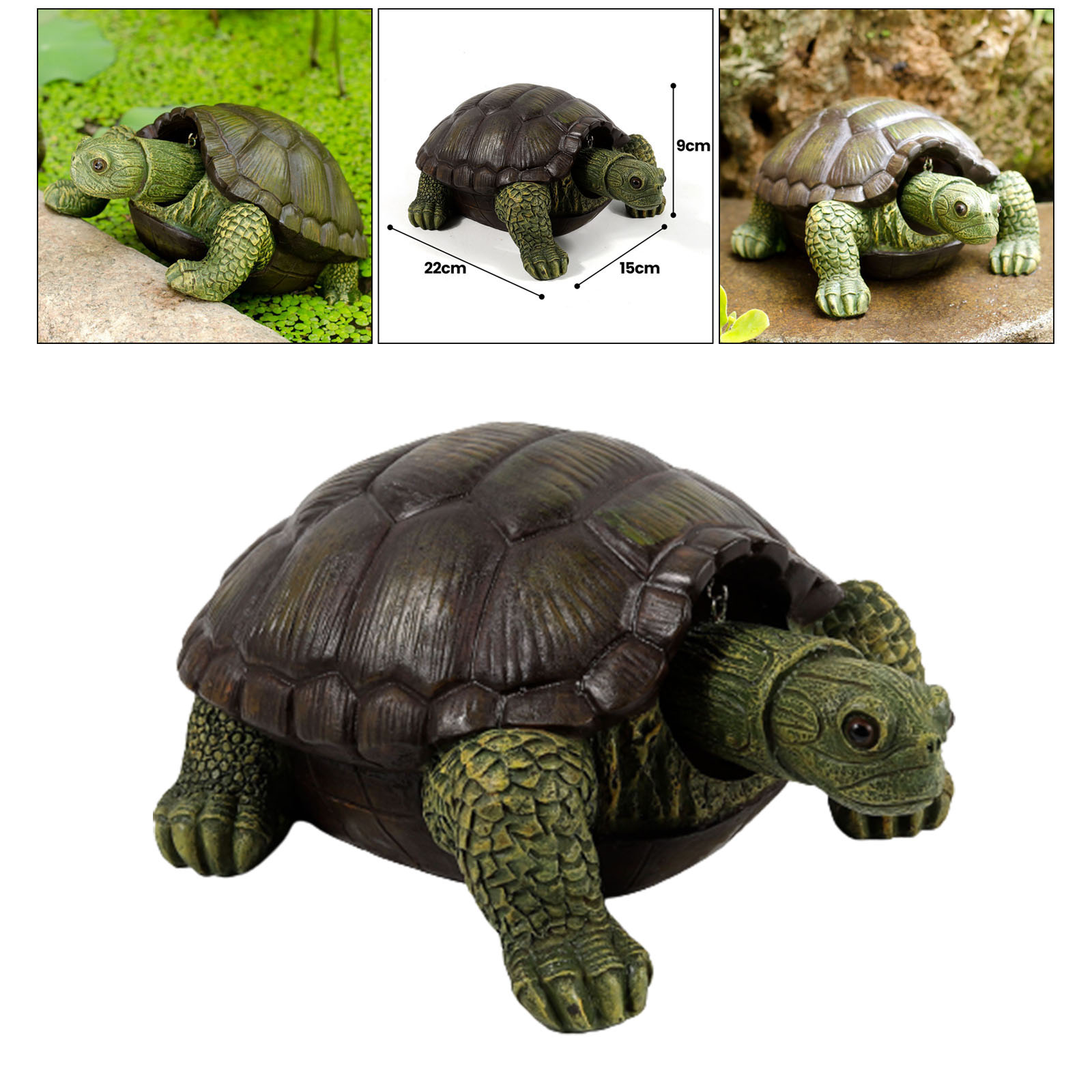 Realistic Turtle Animal Patio Lawn Decor Turtle Garden Statue Garden Ornaments Fairy Garden Yard Lawn Home Art Decoration