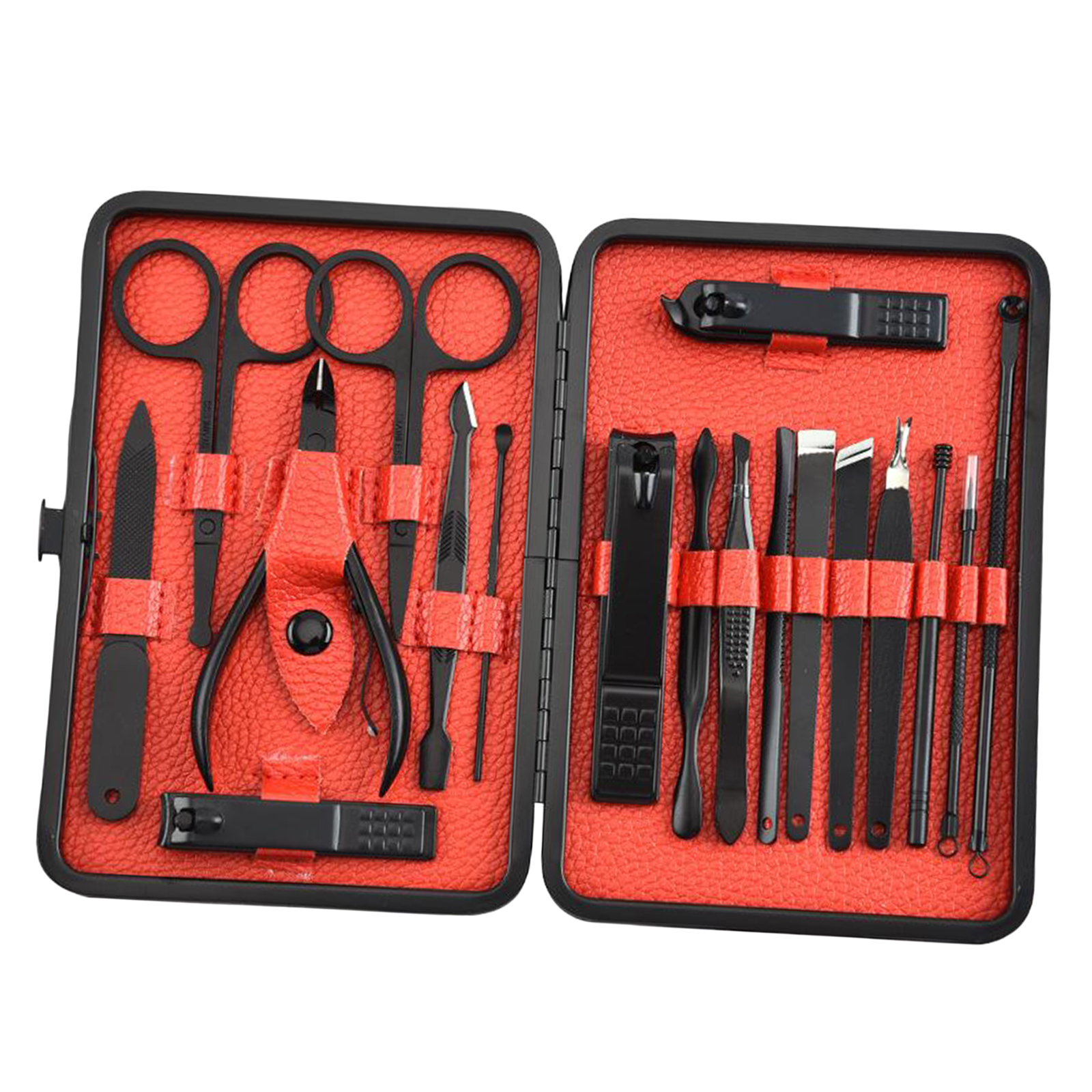 18Pcs Men Women Manicure Stainless Steel Nail Scissors Grooming Tool Set