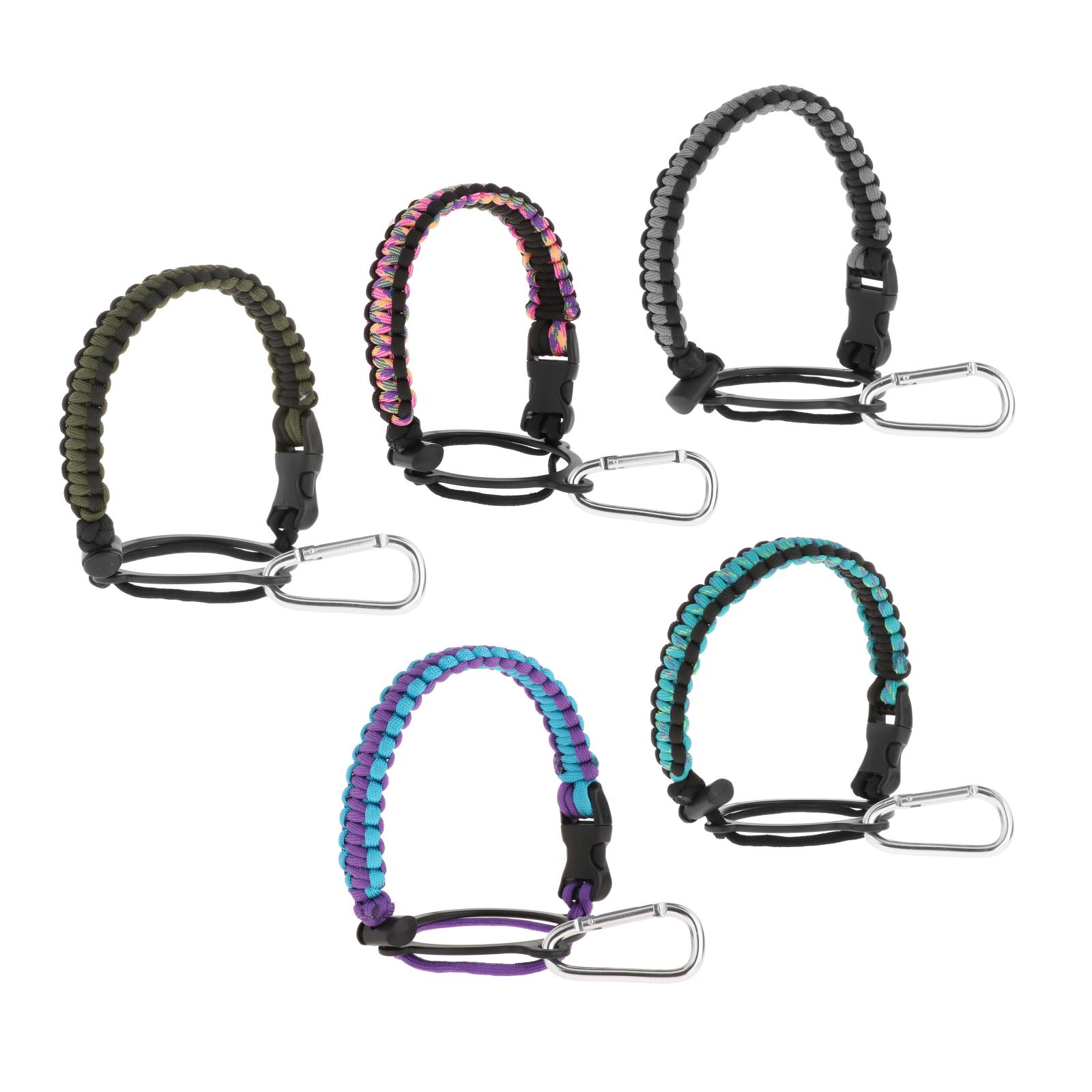 Paracord Wide Mouth Water Bottle Handle Holder Strap for REIC Camping Backpacking Outdoor Activities