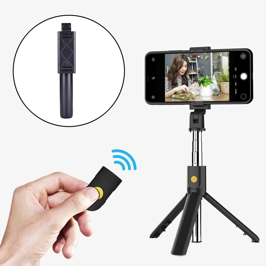 3 in 1 Extendable Bluetooth Wireless Remote Selfie Stick Monopod Tripod Holder