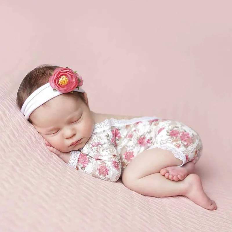 Newborn Photography Props European and American Newborn Lace Photo Clothing Flower  Photo Clothing Floret Pattern souvenirs a crochet para baby shower