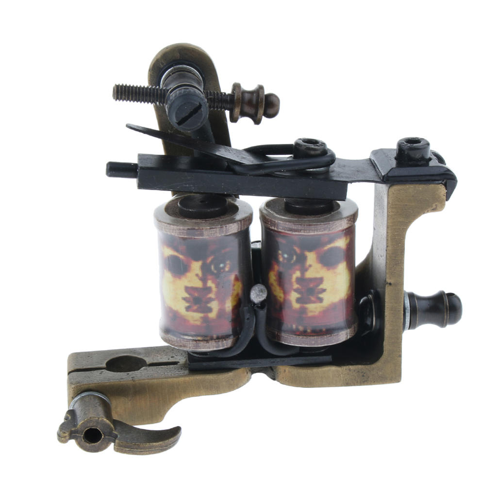 Copper Dual Coil Handmade Tattoo Machine Gun Liner Shader 10 Wraps