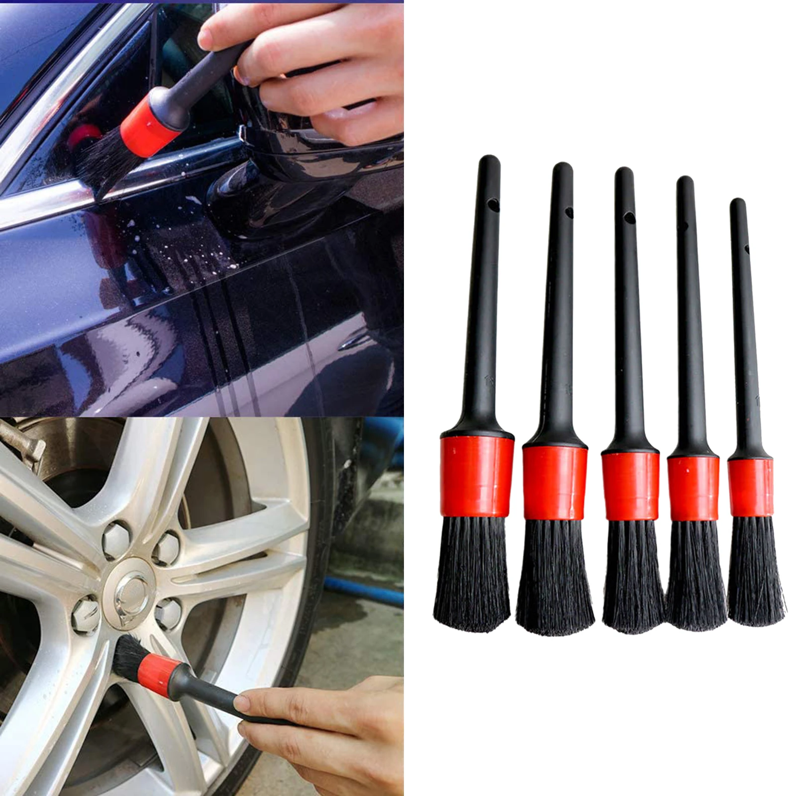 Car Detailing Brush Kit Vehicle Automobile for Tires Wheel Clean Brush Set