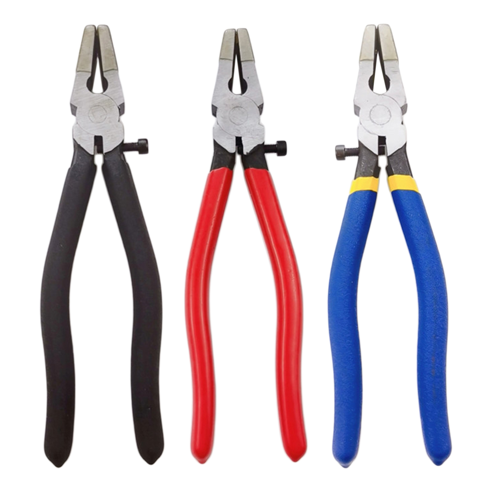 Heavy Duty Glass Running Pliers Key Fob Pliers Tool Kit, Breaker Grozer Pliers with Curved Jaws, Studio Running Pliers