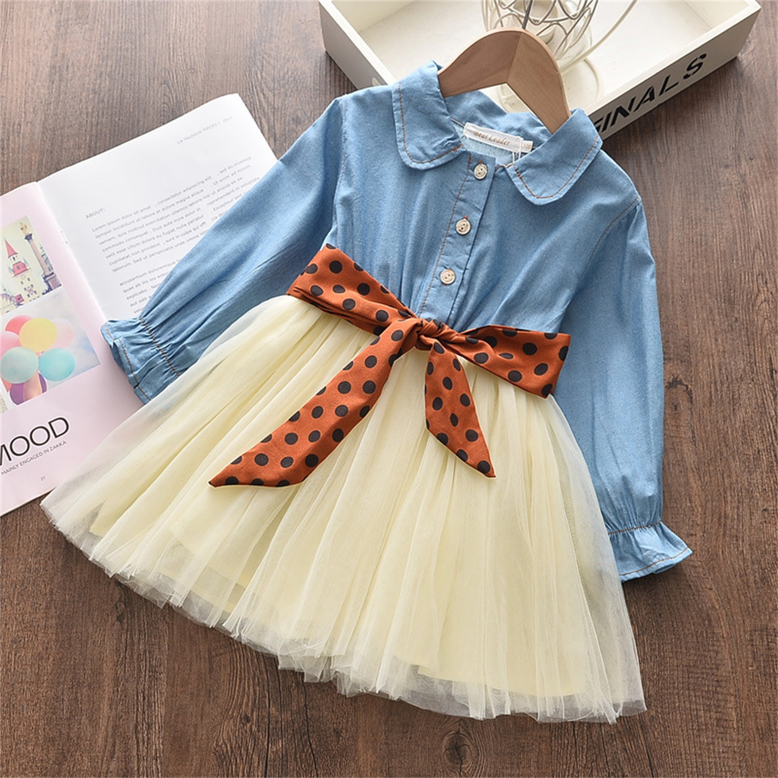 Toddler Kids Baby Girls Dresses Long 
