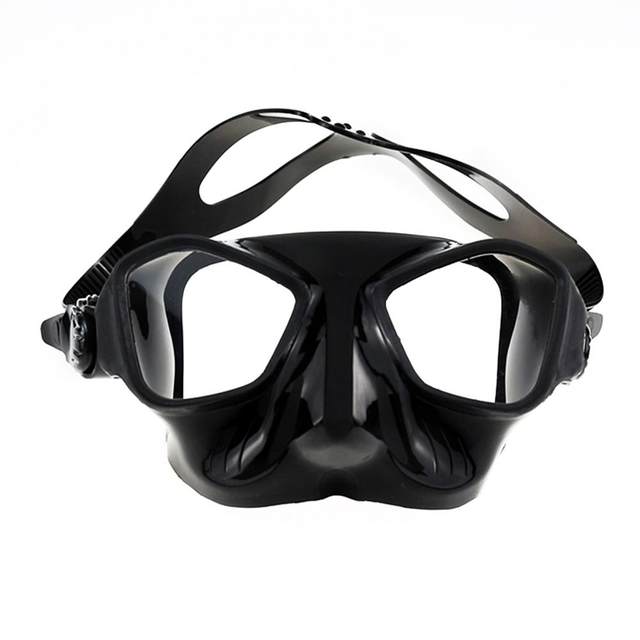 We-Fans Extreme Low Volume Free Diving Mask Scuba Snorkeling Spearfishing  Black Silicon Mask Swimming Goggles For Scuba Dive