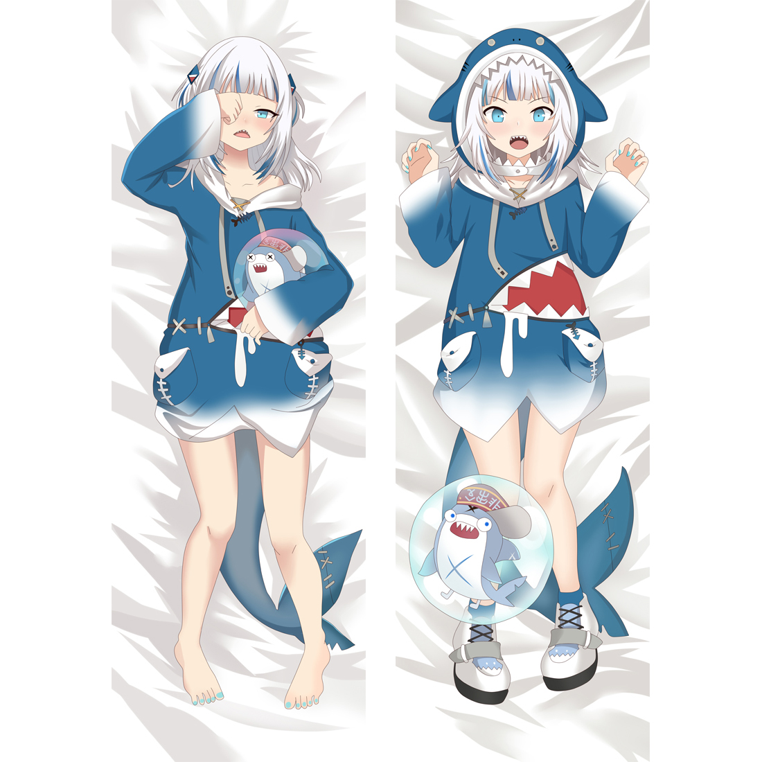 Gawr Gura Hololive Vtuber Dakimakura обнимающая Подушка Чехол для мужчин и  женщин Otaku наволочка для подушки на все тело домашнее постельное белье  подарок | AliExpress