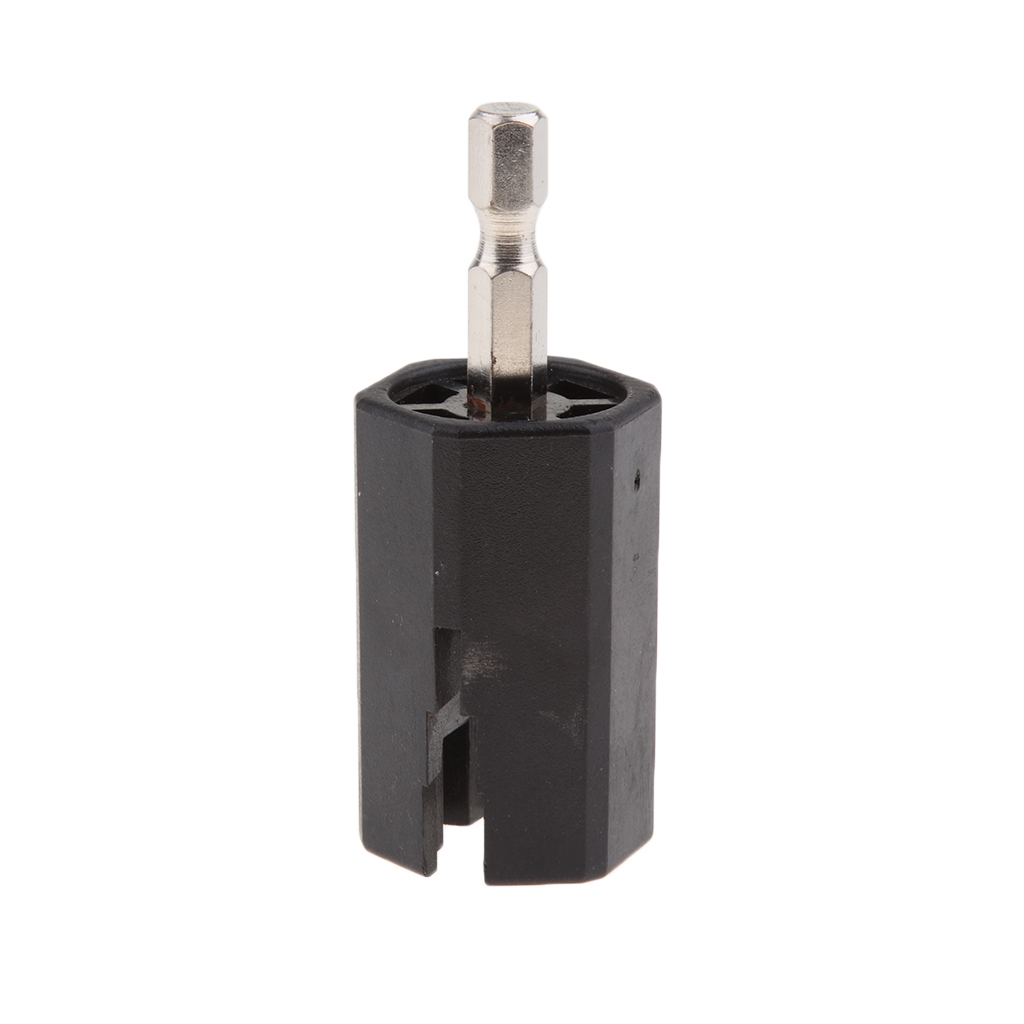 Black Guitar Electric Drill String Winder Bridge Pin Puller Head Remover Bass
