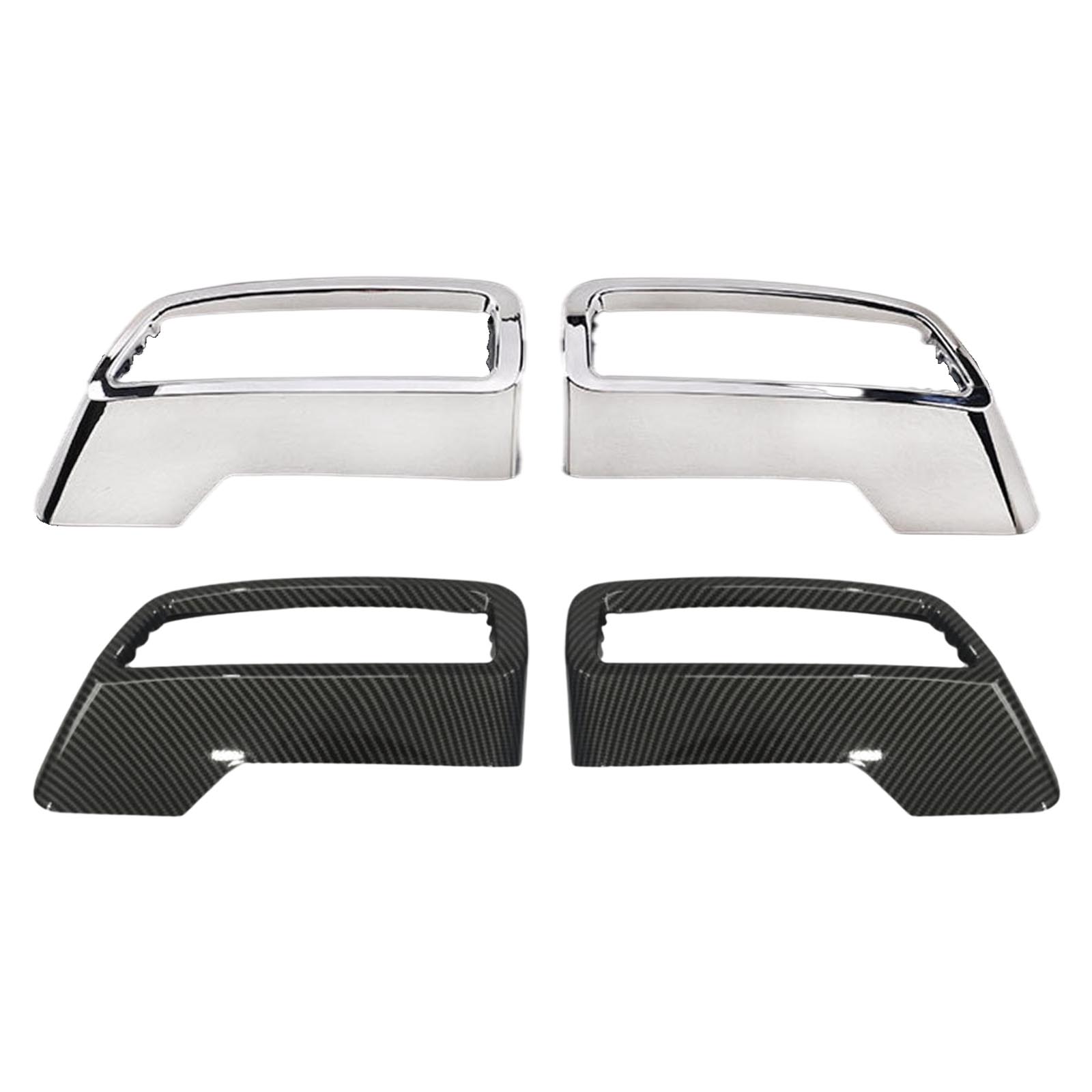 Tail Throat Decorative Frame Car Rear Bumper Side Exhaust Muffler end Pipe Covers Stickers for Peugeot 2017-2019.