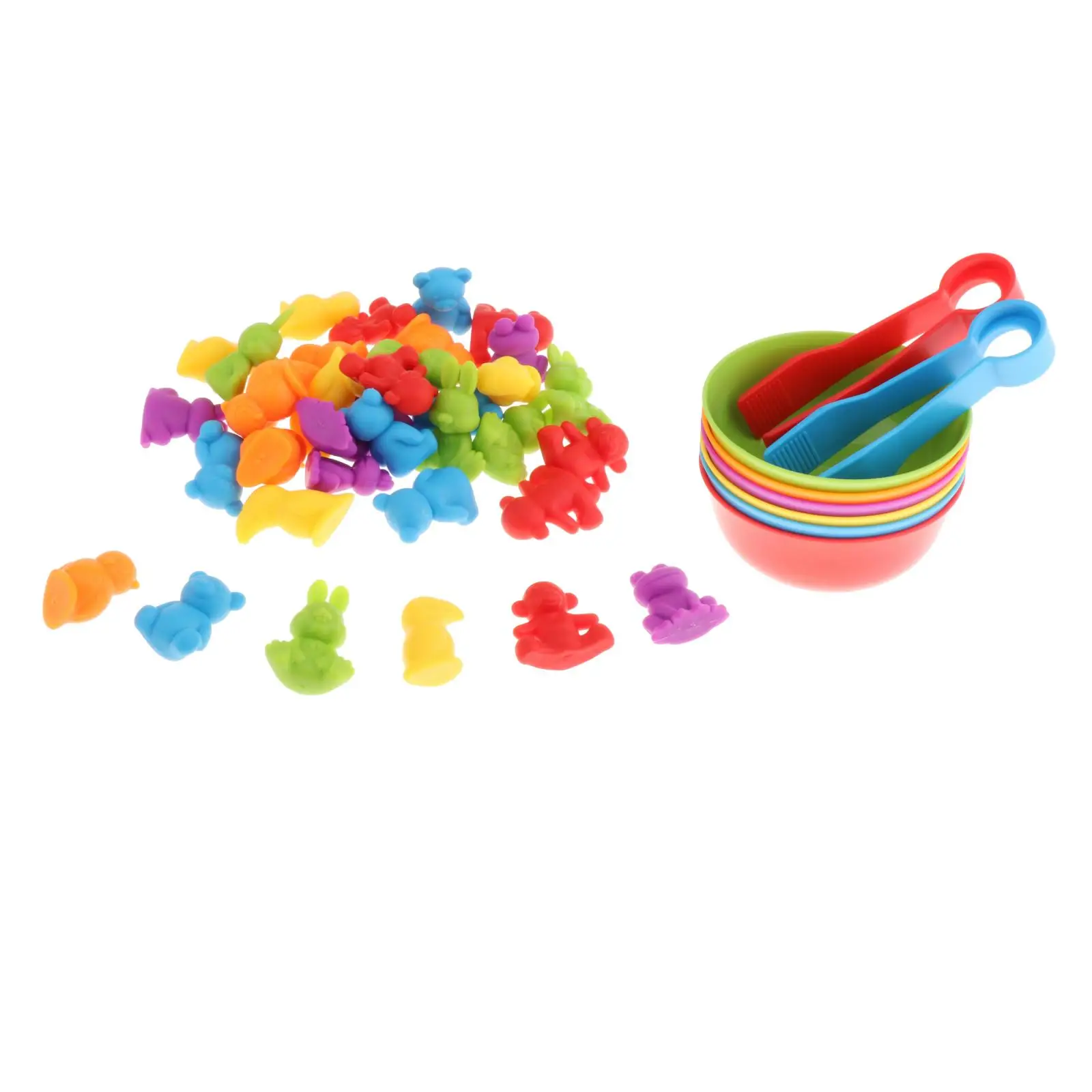 Colorful Sorting Toys with Bowls Learning Toys Math Learning for Child Girls
