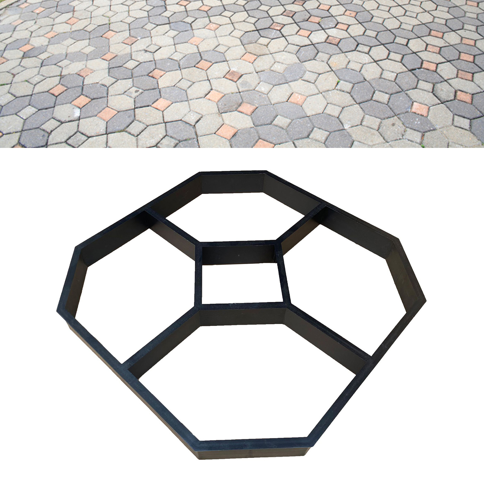 Garden Pavement Mold Garden Walk Pavement Concrete Mould DIY Manually Paving Cement Brick Stone Road Concrete Molds Path Mate