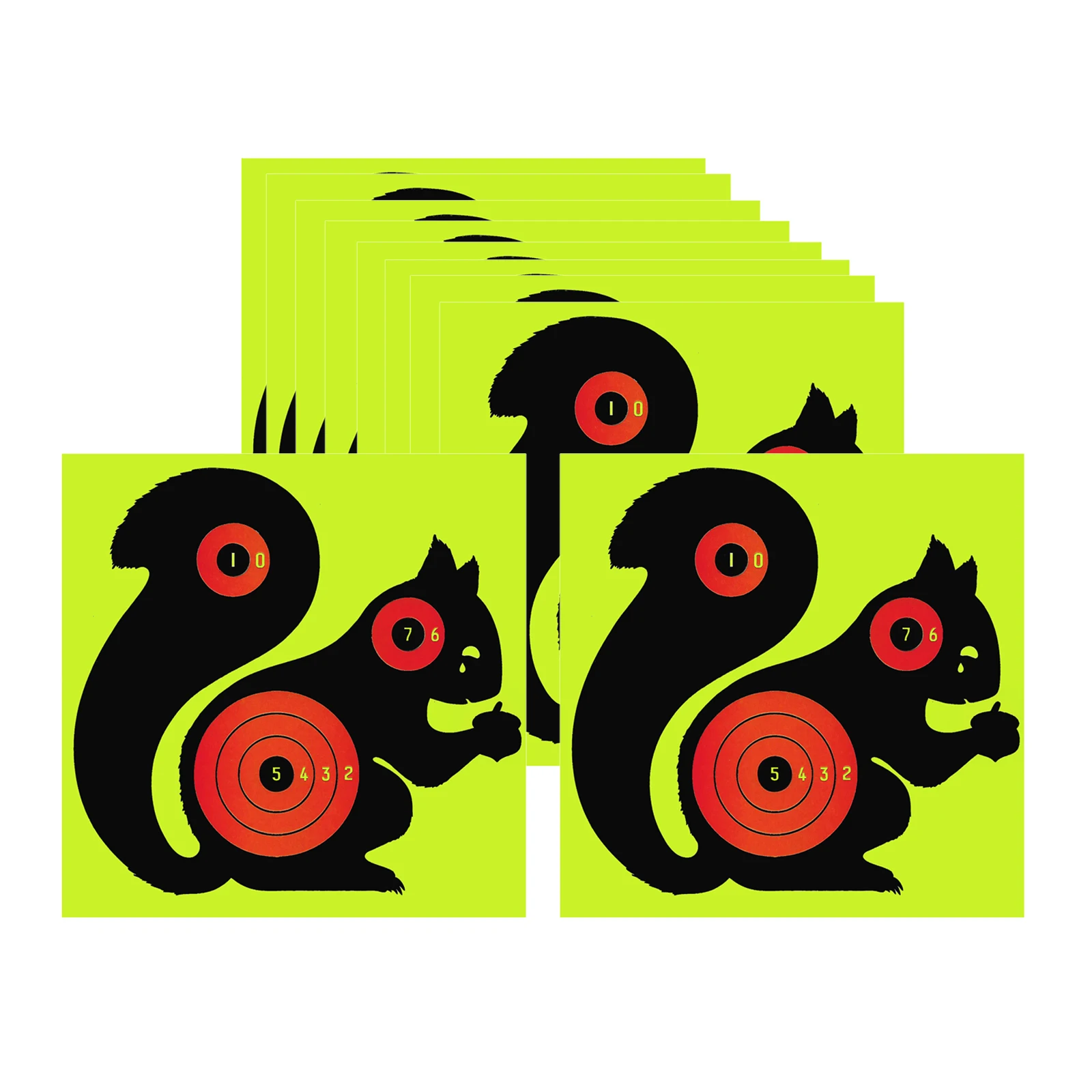 10pcs Paper Target Stickers Adhesive Reactivity Shoot Targets Outdoor Shooting Practice Hunting Training 8*8inch