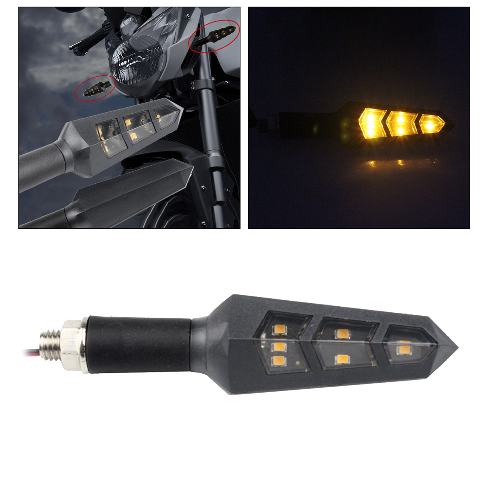Motorcycle Turn Signal Indicators 6 LED Turn Signal Light Blinker Light Motorcycle Turn Signal Indicators 6 LED Turn Signal Light Blinker Light
