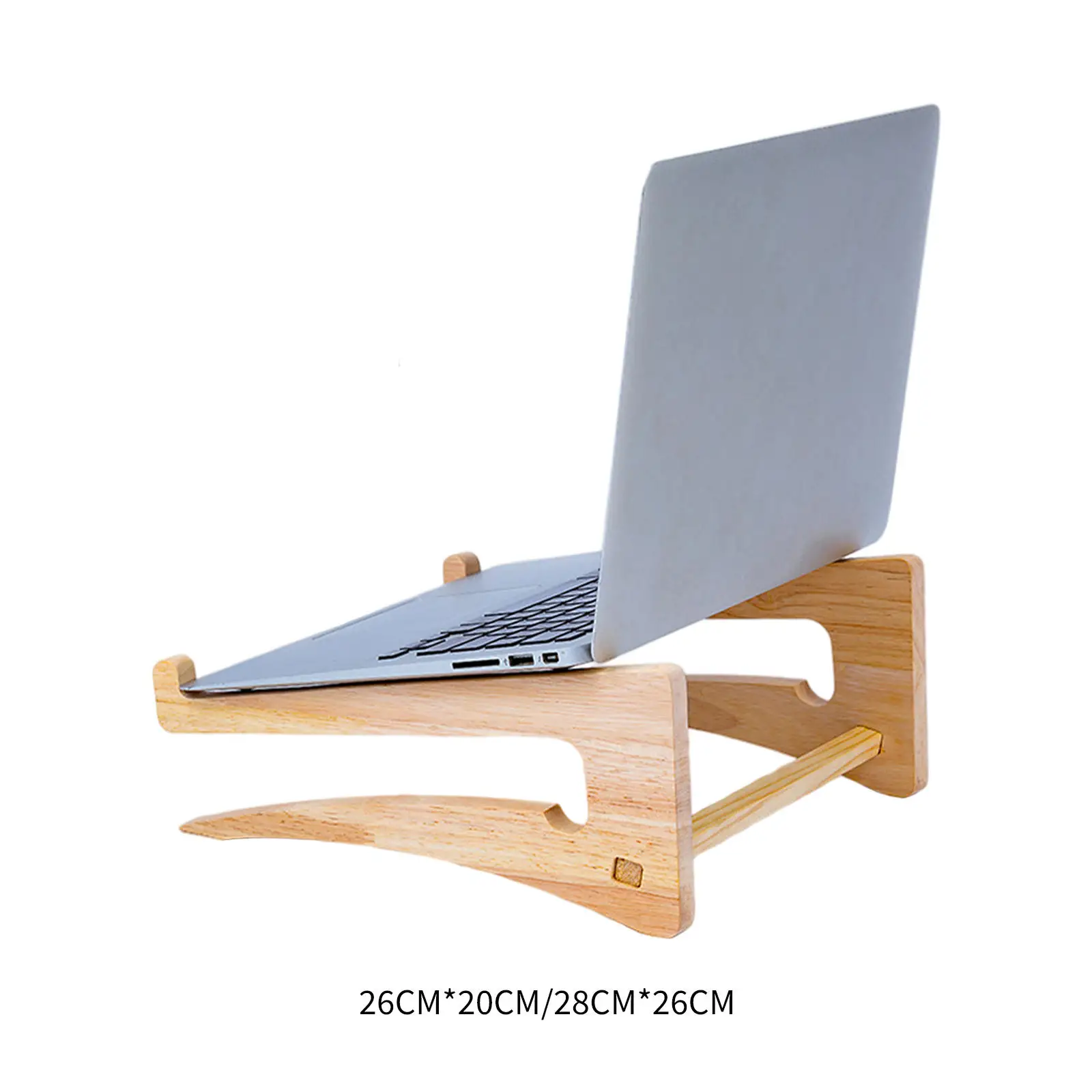 Laptop Stand Lifting Office Supplies Solid Wood Cooling Holder Computer Bracket for All Laptops Desktop Student White Collar