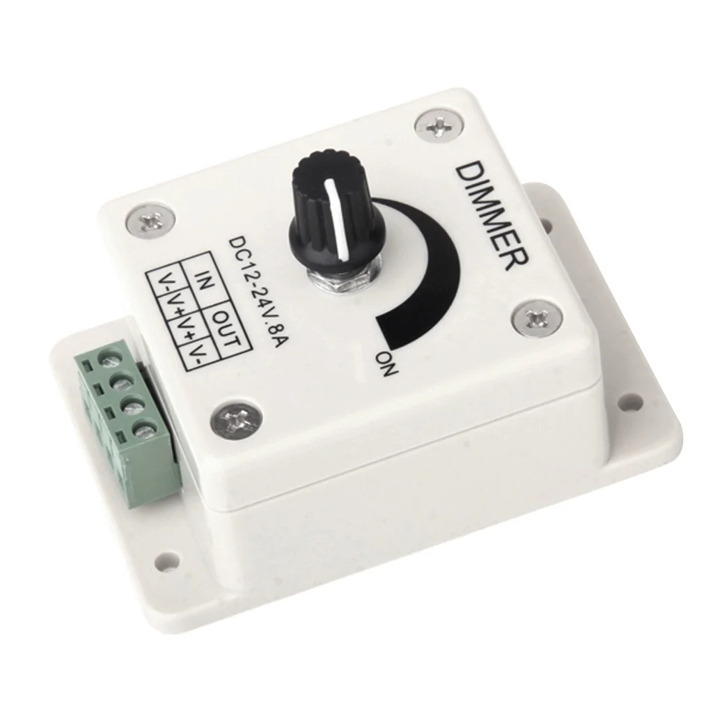  Dimmer Switch for Dimmable LED, Halogen and Incandescent Bulbs, DC 12V-24V 8A
