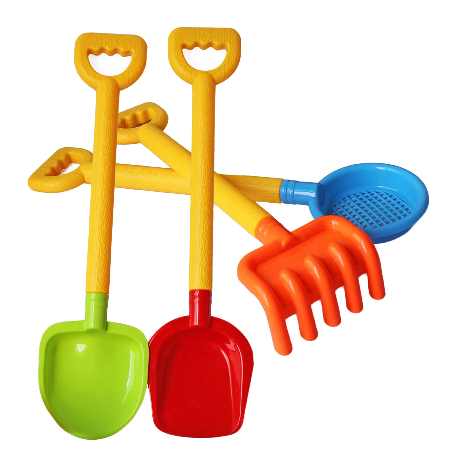 4x Sand Shovel Rake Beach Pit Play Kids Seaside Water Tools Toys