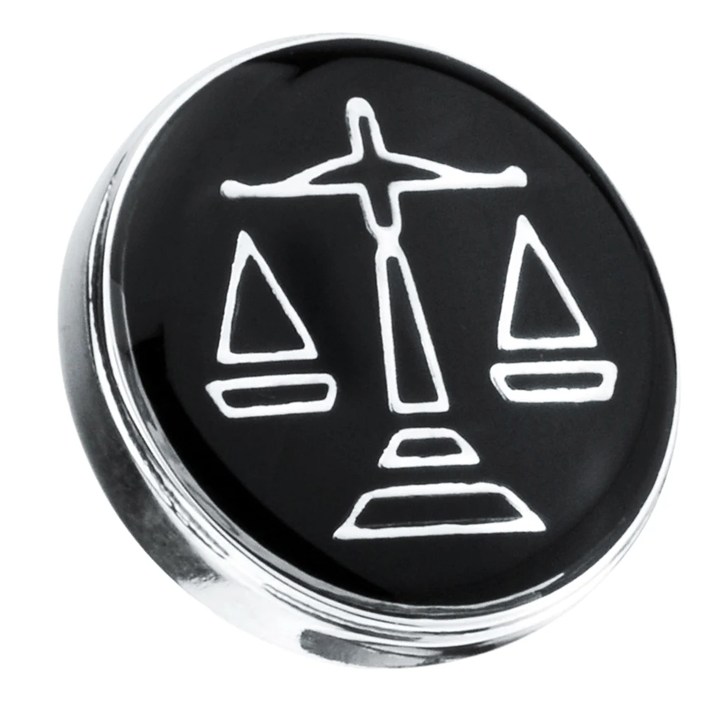 Blesiya Black Scale of Justice Lapel Pin Men Women Shirt Collar Brooch Badge